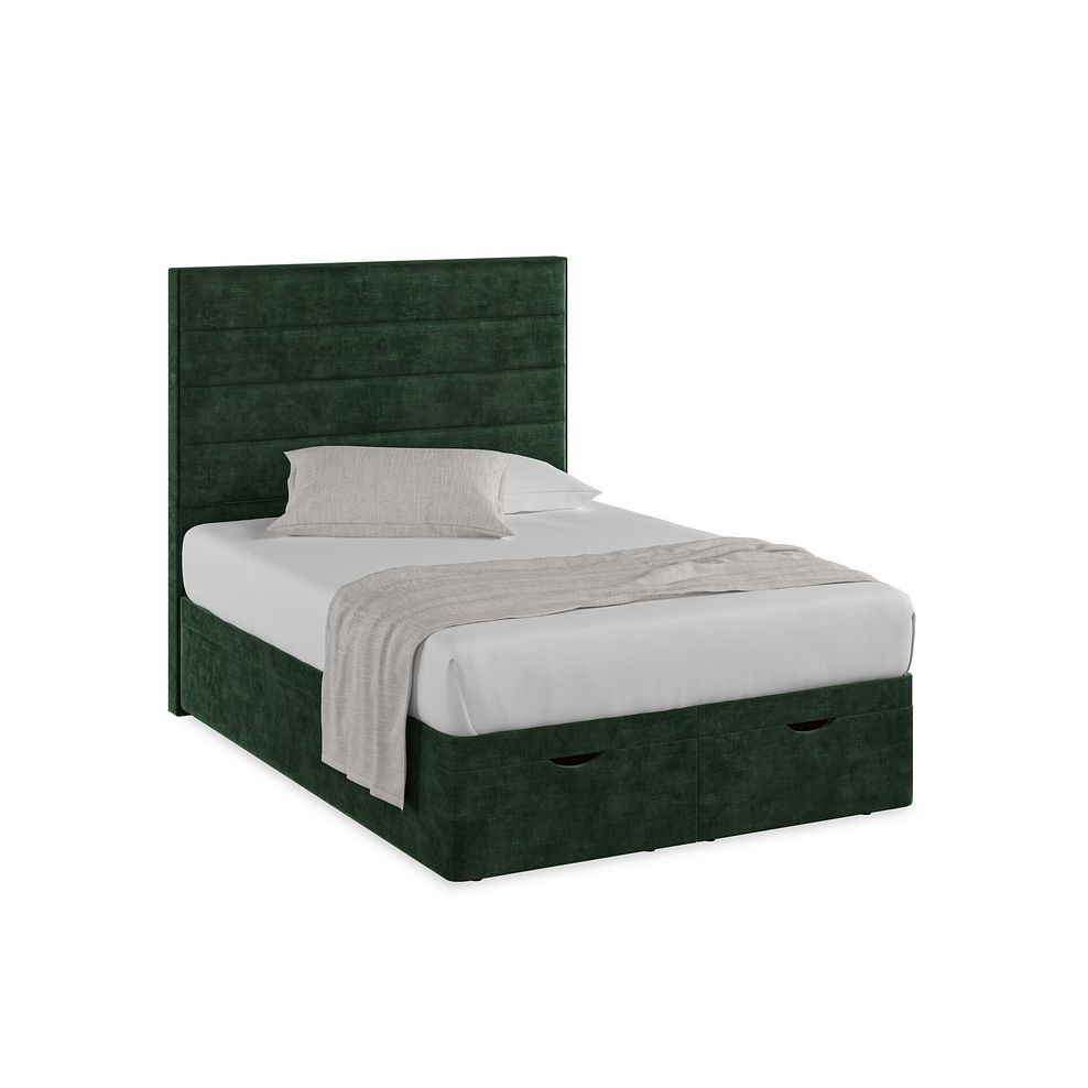 Penryn Double Storage Ottoman Bed in Heritage Velvet - Bottle Green 1