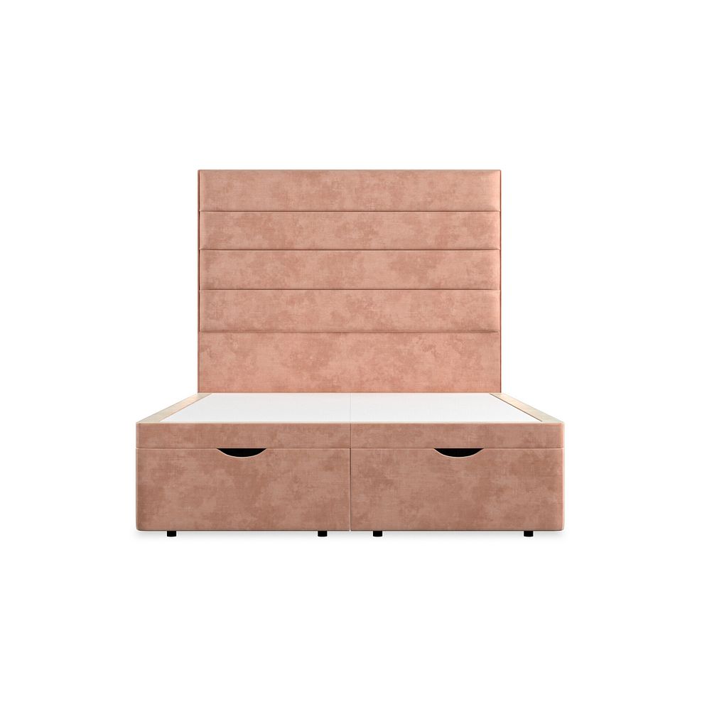 Penryn Double Storage Ottoman Bed in Heritage Velvet - Powder Pink Thumbnail 4