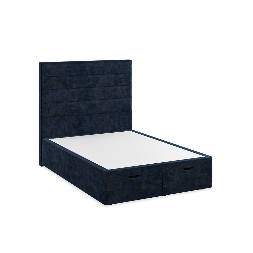 Penryn Double Storage Ottoman Bed in Heritage Velvet - Royal Blue 2