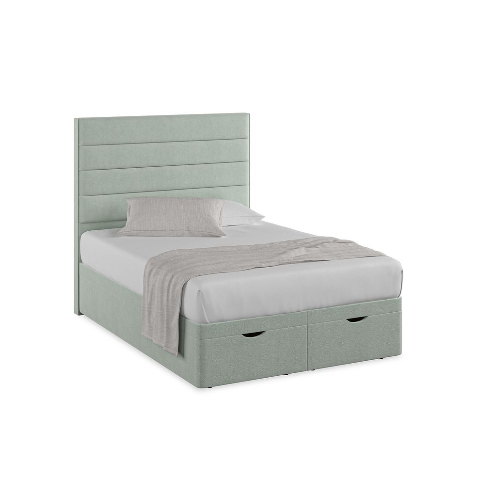 Penryn Double Storage Ottoman Bed in Venice Fabric - Duck Egg Thumbnail 1