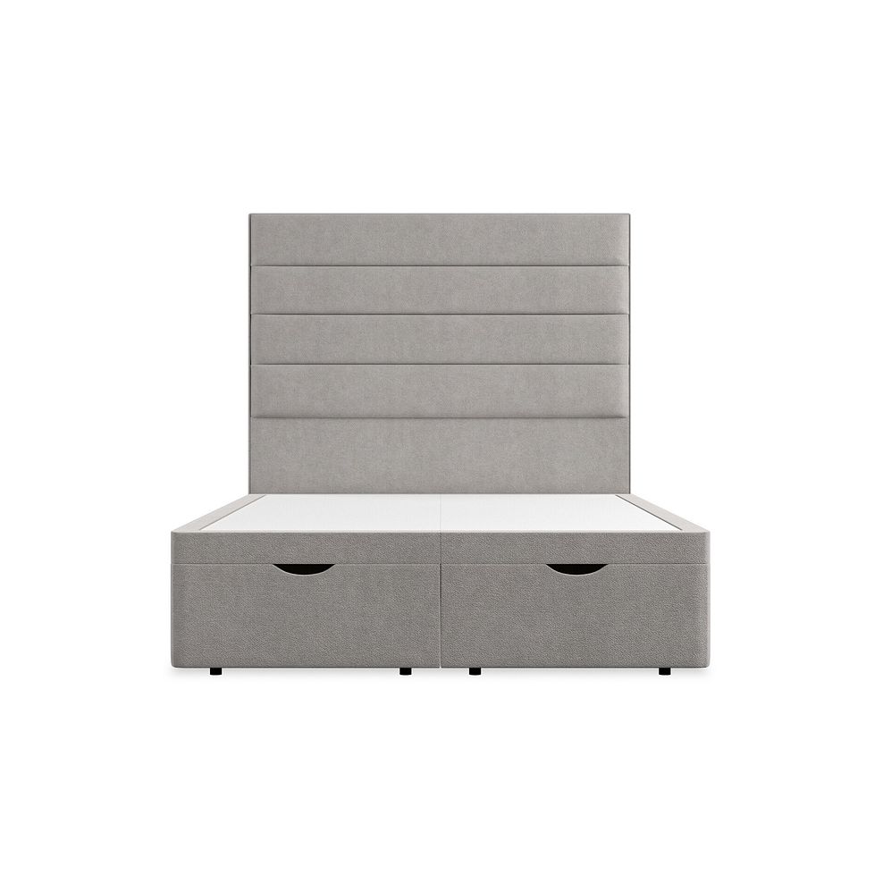 Penryn Double Storage Ottoman Bed in Venice Fabric - Grey Thumbnail 4
