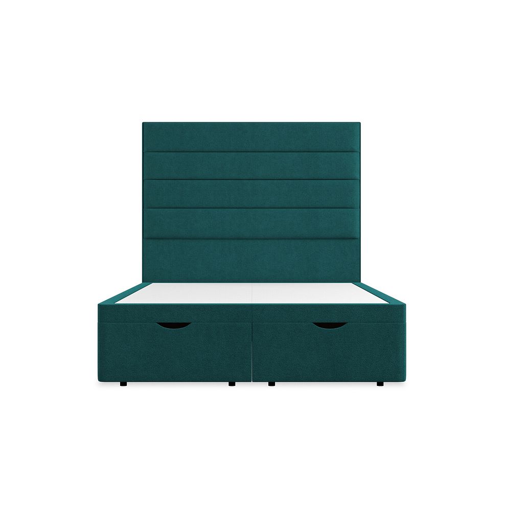 Penryn Double Storage Ottoman Bed in Venice Fabric - Teal 4
