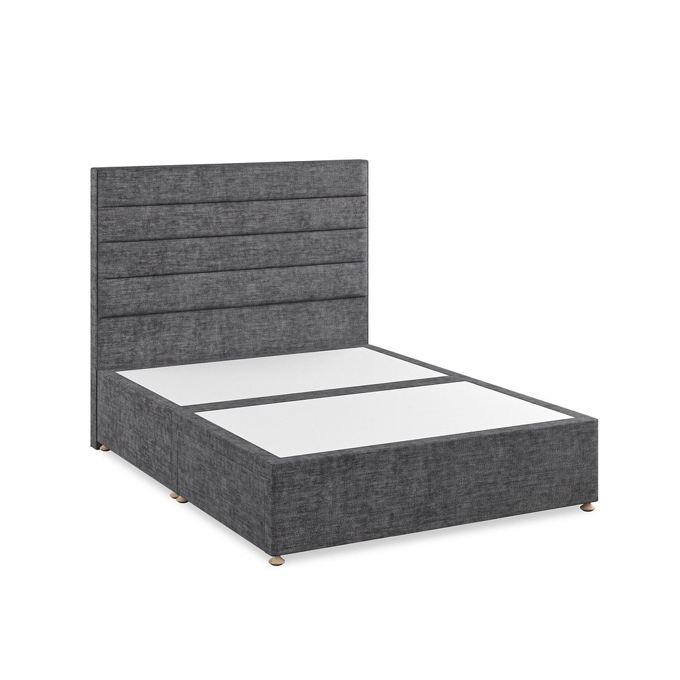 Penryn King-Size 2 Drawer Divan Bed in Brooklyn Fabric - Asteroid Grey 2
