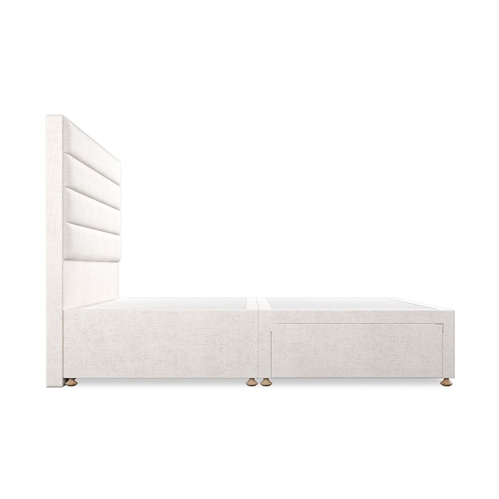 Penryn King-Size 2 Drawer Divan Bed in Brooklyn Fabric - Lace White 4