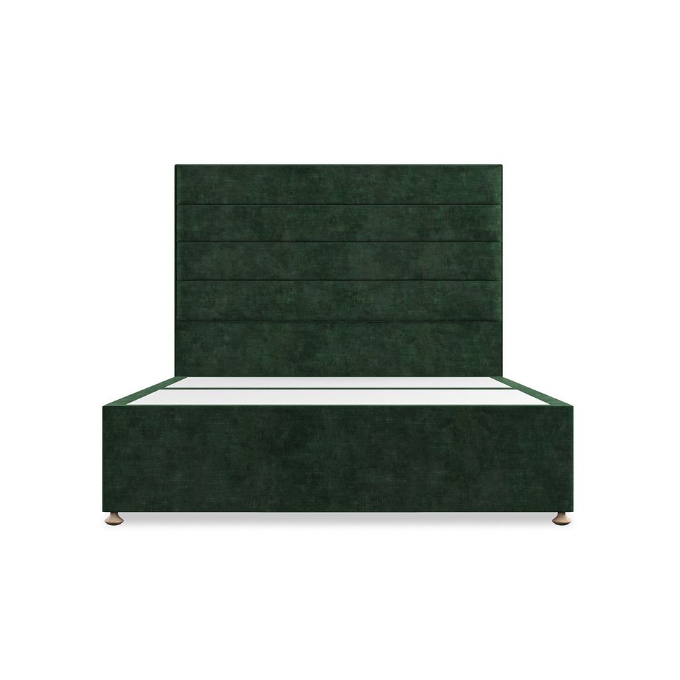 Penryn King-Size 2 Drawer Divan Bed in Heritage Velvet - Bottle Green 3