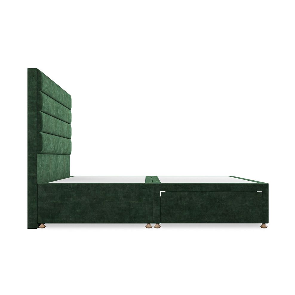 Penryn King-Size 2 Drawer Divan Bed in Heritage Velvet - Bottle Green 4