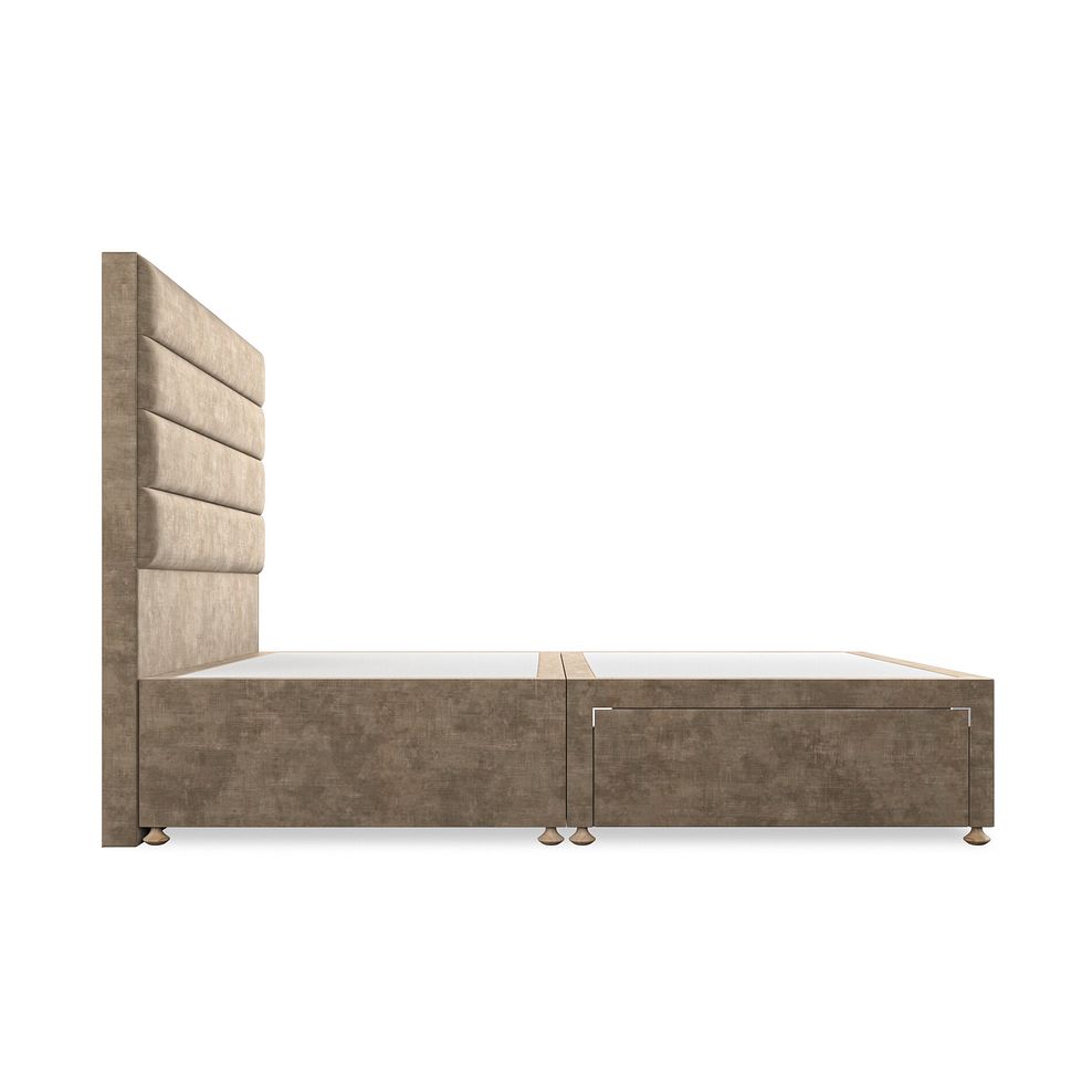 Penryn King-Size 2 Drawer Divan Bed in Heritage Velvet - Cedar 4