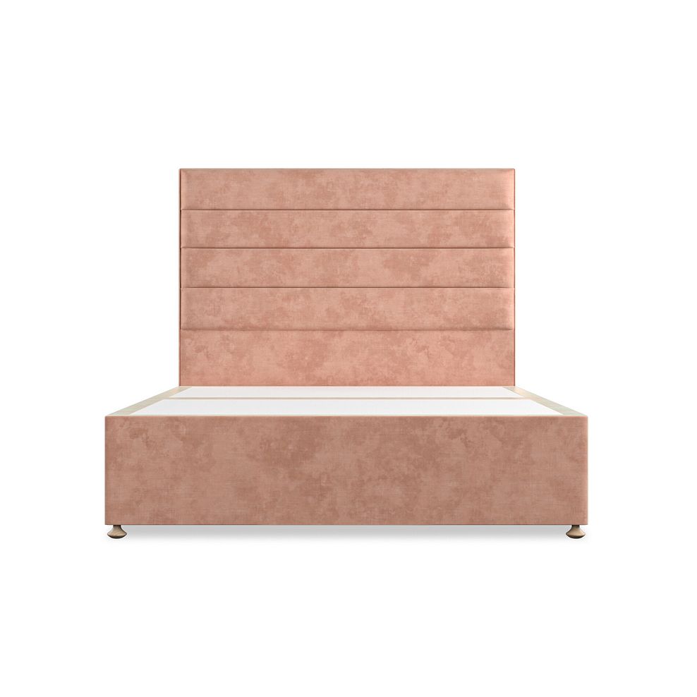 Penryn King-Size 2 Drawer Divan Bed in Heritage Velvet - Powder Pink 3