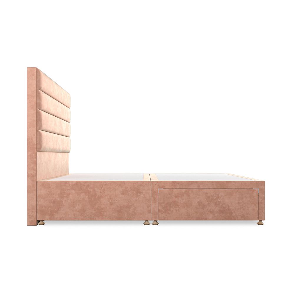 Penryn King-Size 2 Drawer Divan Bed in Heritage Velvet - Powder Pink 4