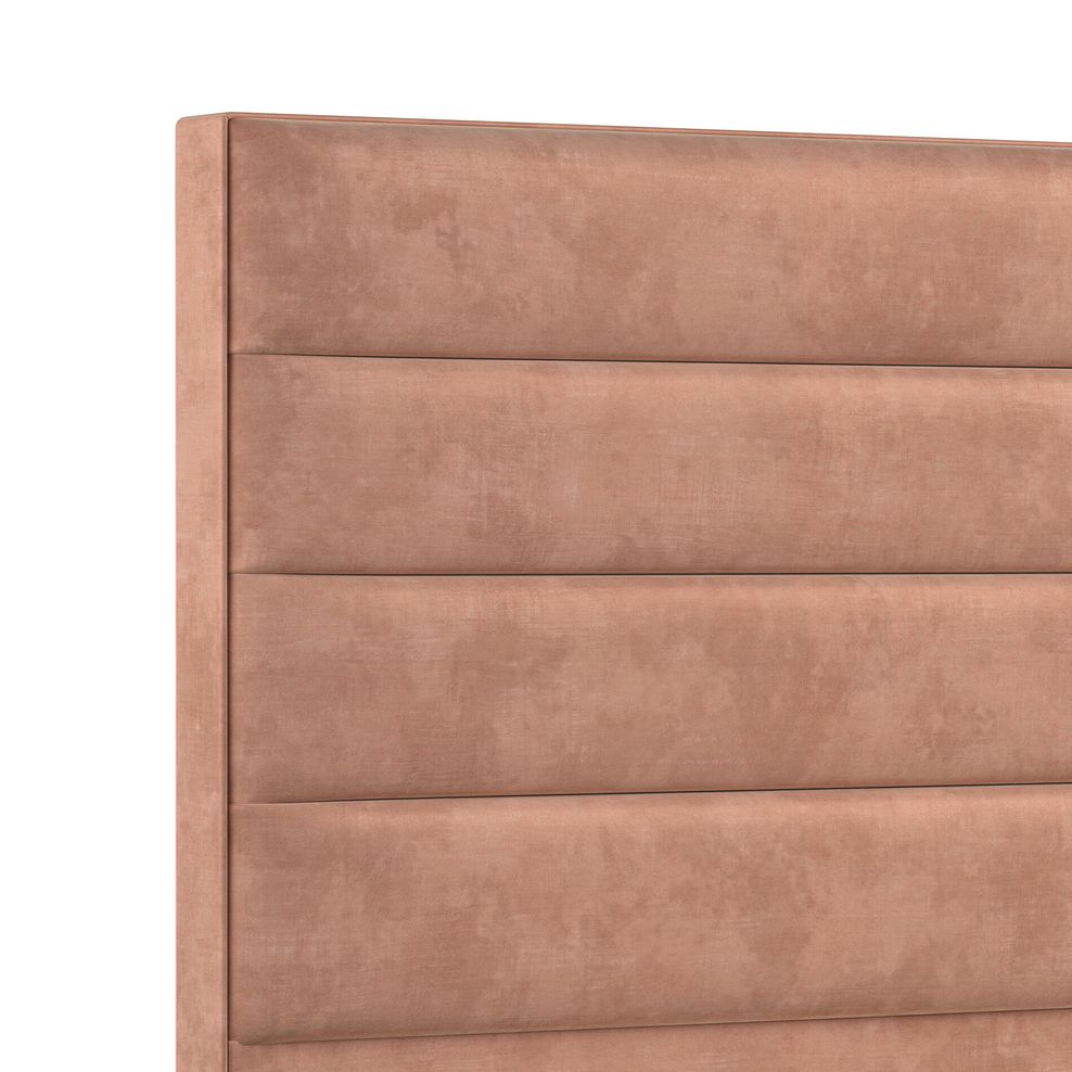 Penryn King-Size 2 Drawer Divan Bed in Heritage Velvet - Powder Pink 5