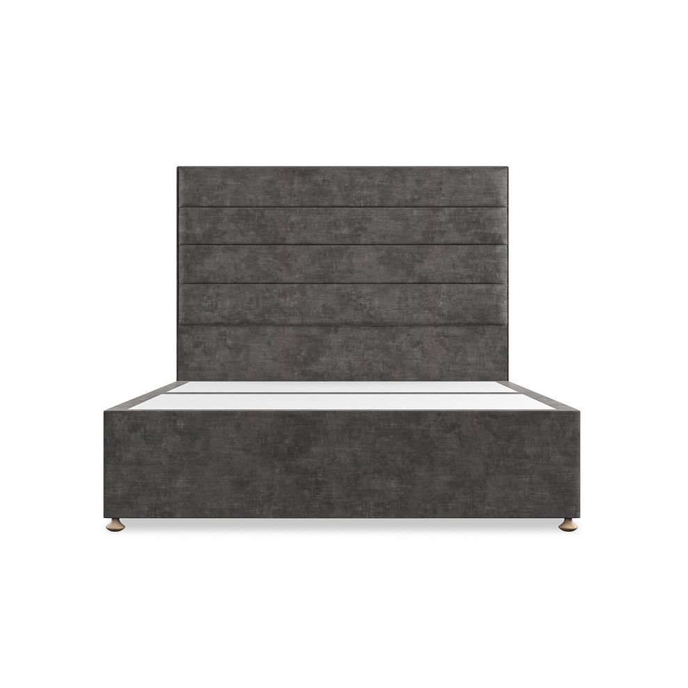 Penryn King-Size 2 Drawer Divan Bed in Heritage Velvet - Steel 3
