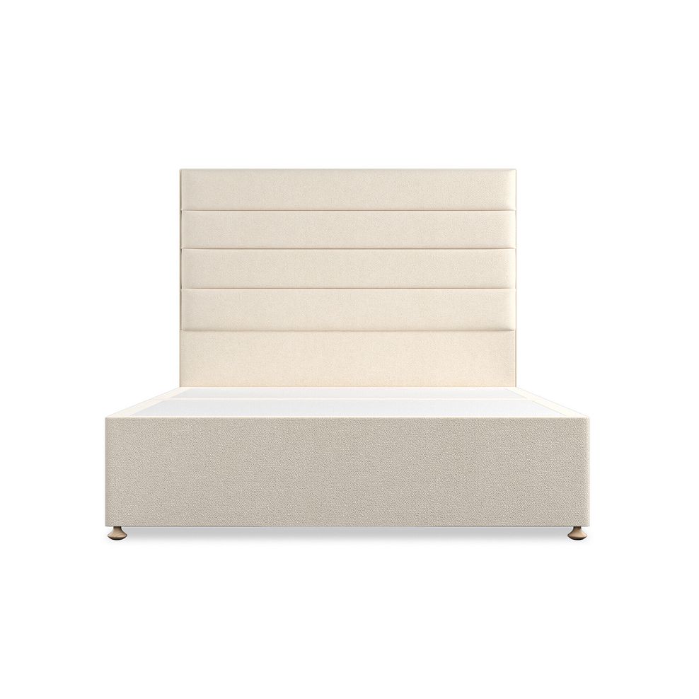 Penryn King-Size 2 Drawer Divan Bed in Venice Fabric - Cream 3