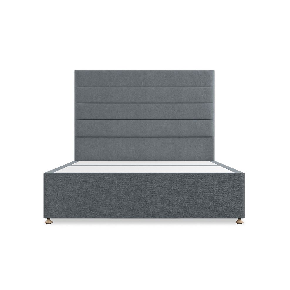 Penryn King-Size 2 Drawer Divan Bed in Venice Fabric - Graphite 3