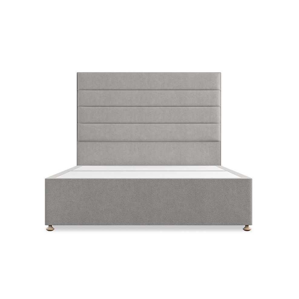 Penryn King-Size 2 Drawer Divan Bed in Venice Fabric - Grey 3