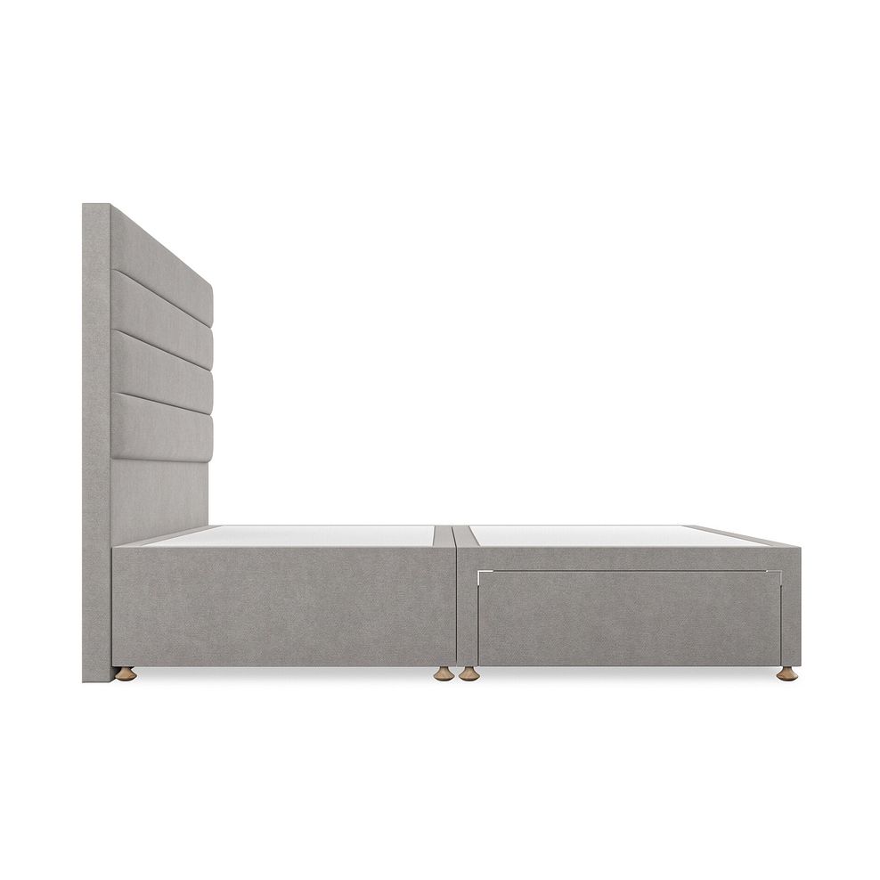 Penryn King-Size 2 Drawer Divan Bed in Venice Fabric - Grey 4