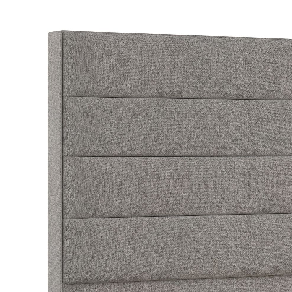 Penryn King-Size 2 Drawer Divan Bed in Venice Fabric - Grey 5
