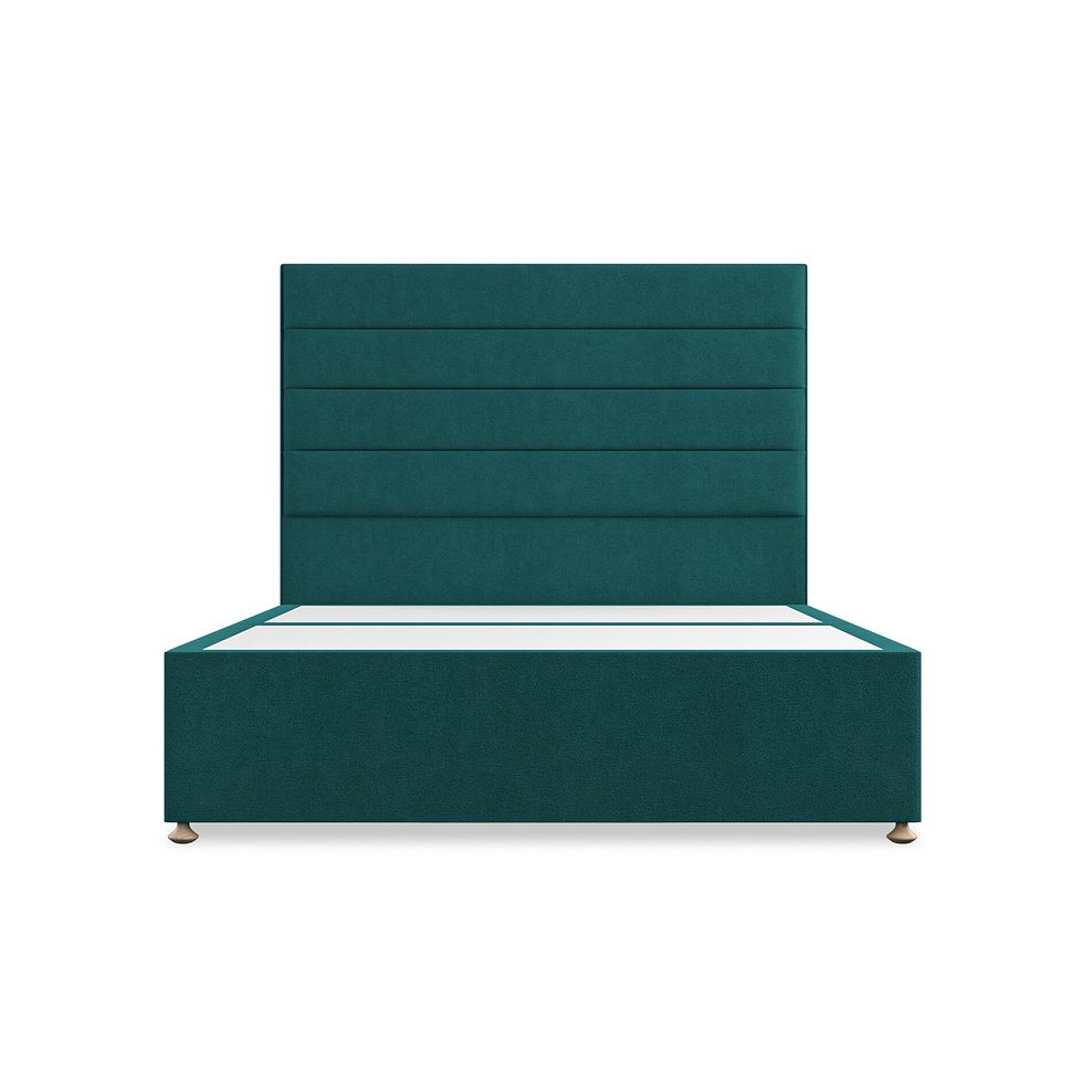 Penryn King-Size 2 Drawer Divan Bed in Venice Fabric - Teal 3