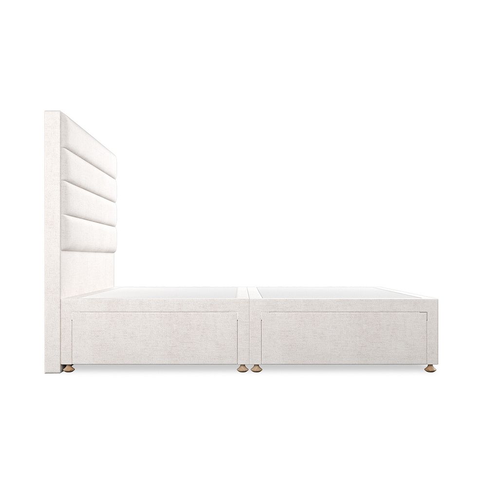 Penryn King-Size 4 Drawer Divan Bed in Brooklyn Fabric - Lace White 4