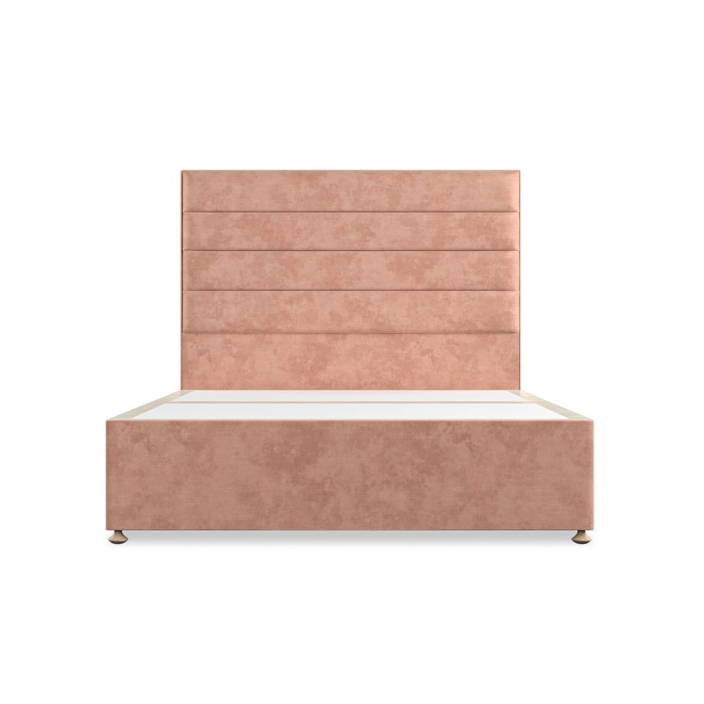 Penryn King-Size 4 Drawer Divan Bed in Heritage Velvet - Powder Pink 3