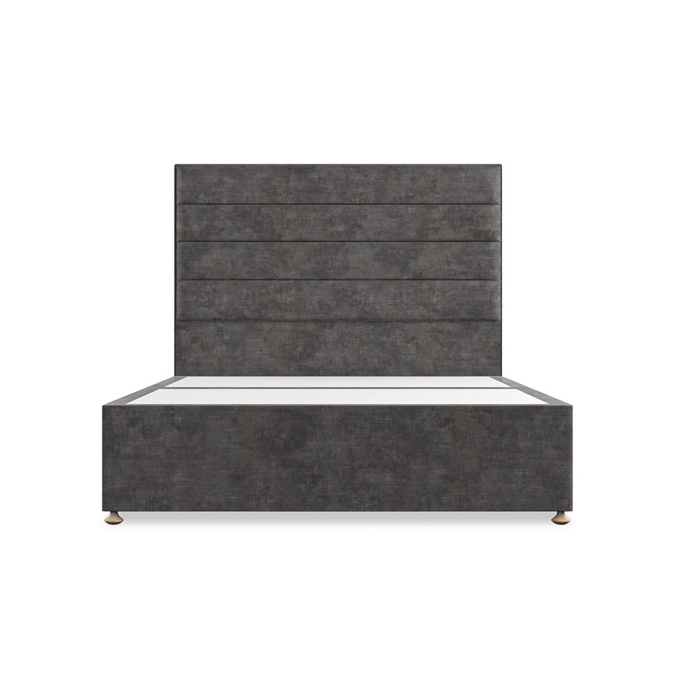 Penryn King-Size 4 Drawer Divan Bed in Heritage Velvet - Steel 3