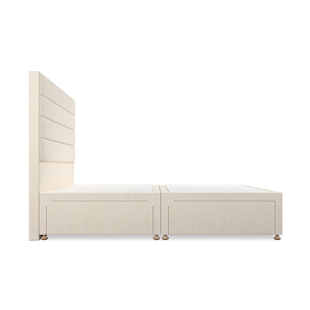 Penryn King-Size 4 Drawer Divan Bed in Venice Fabric - Cream 4