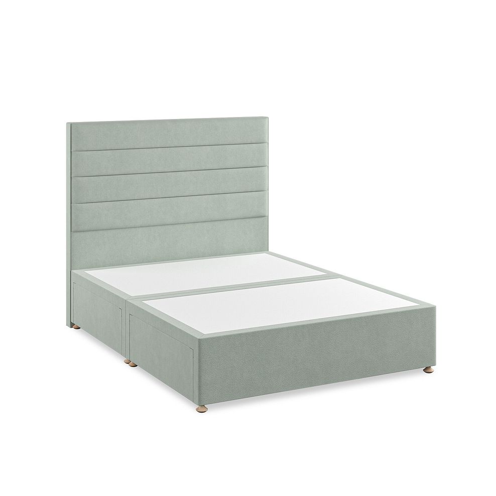 Penryn King-Size 4 Drawer Divan Bed in Venice Fabric - Duck Egg 2
