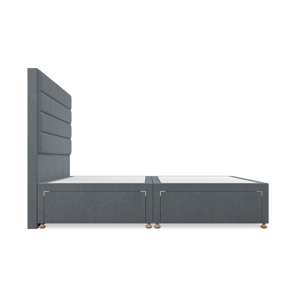 Penryn King-Size 4 Drawer Divan Bed in Venice Fabric - Graphite 4