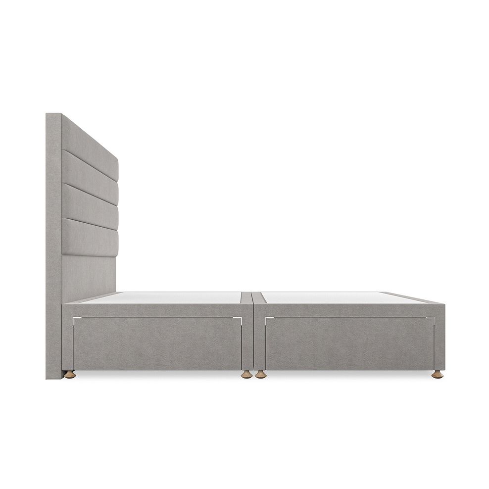 Penryn King-Size 4 Drawer Divan Bed in Venice Fabric - Grey 4