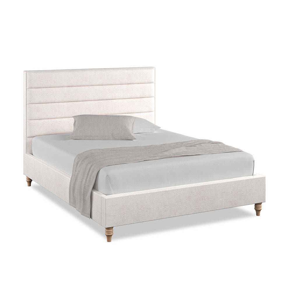 Penryn King-Size Bed in Brooklyn Fabric - Lace White 1