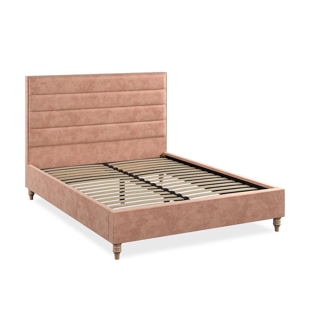 Penryn King-Size Bed in Heritage Velvet - Powder Pink 2