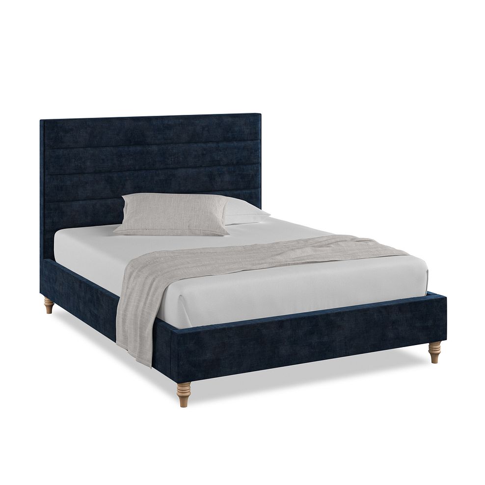 Penryn King-Size Bed in Heritage Velvet - Royal Blue 1