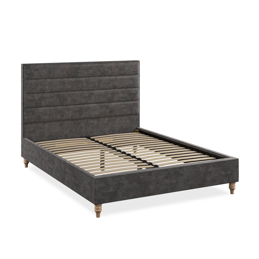 Penryn King-Size Bed in Heritage Velvet - Steel 2