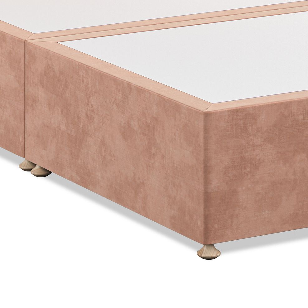 Penryn King-Size Divan Bed with Winged Headboard in Heritage Velvet - Powder Pink 6