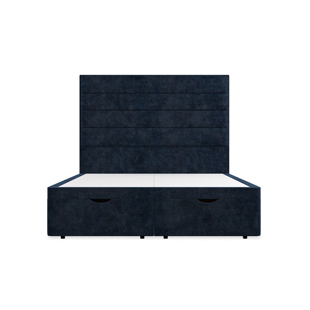 Penryn King-Size Storage Ottoman Bed in Heritage Velvet - Royal Blue 4
