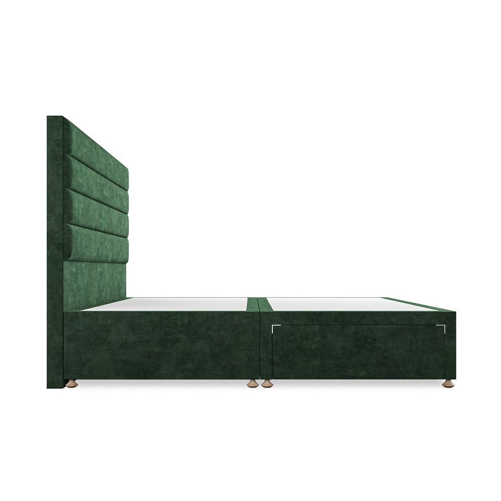 Penryn Super King-Size 2 Drawer Divan Bed in Heritage Velvet - Bottle Green Thumbnail 4