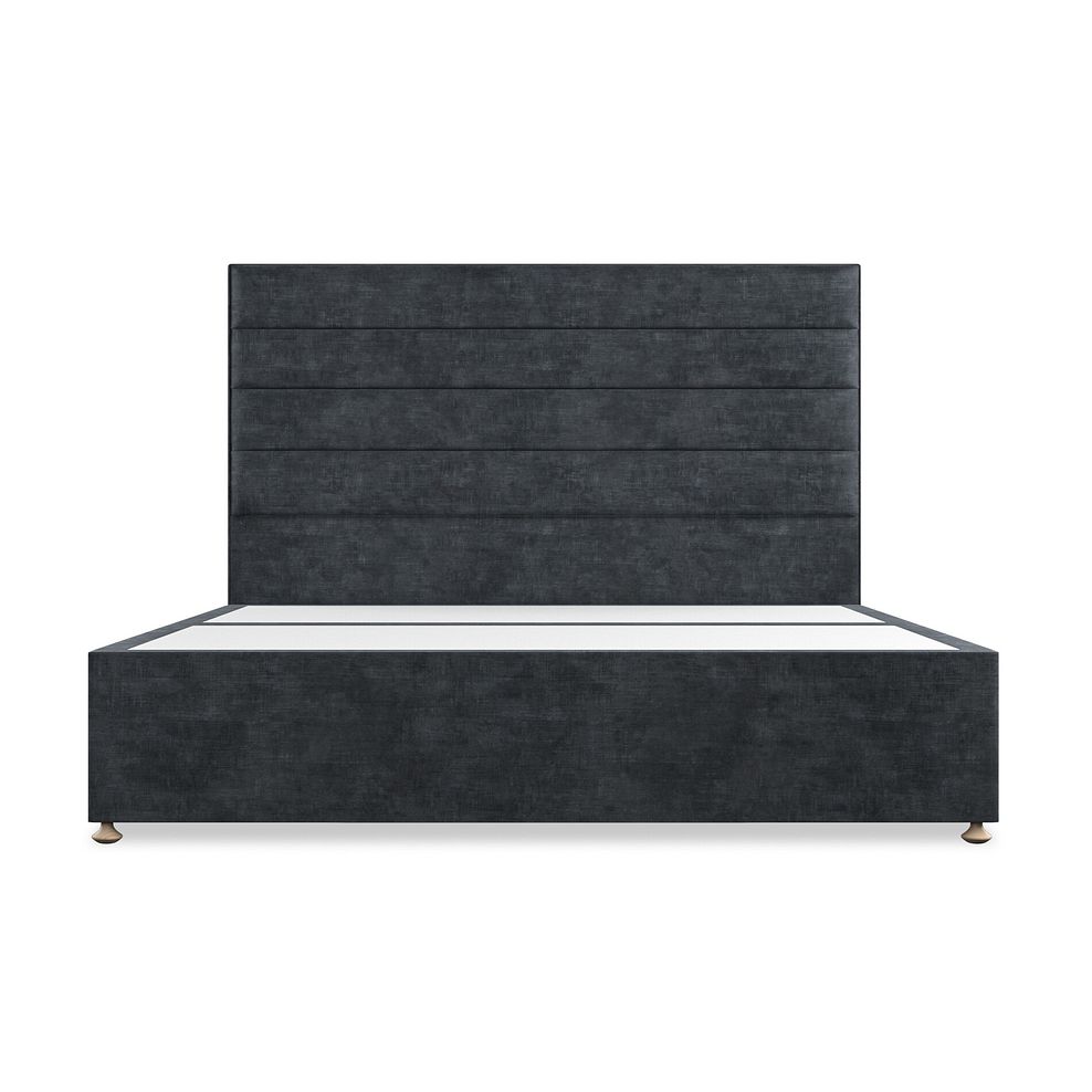 Penryn Super King-Size 2 Drawer Divan Bed in Heritage Velvet - Charcoal 3