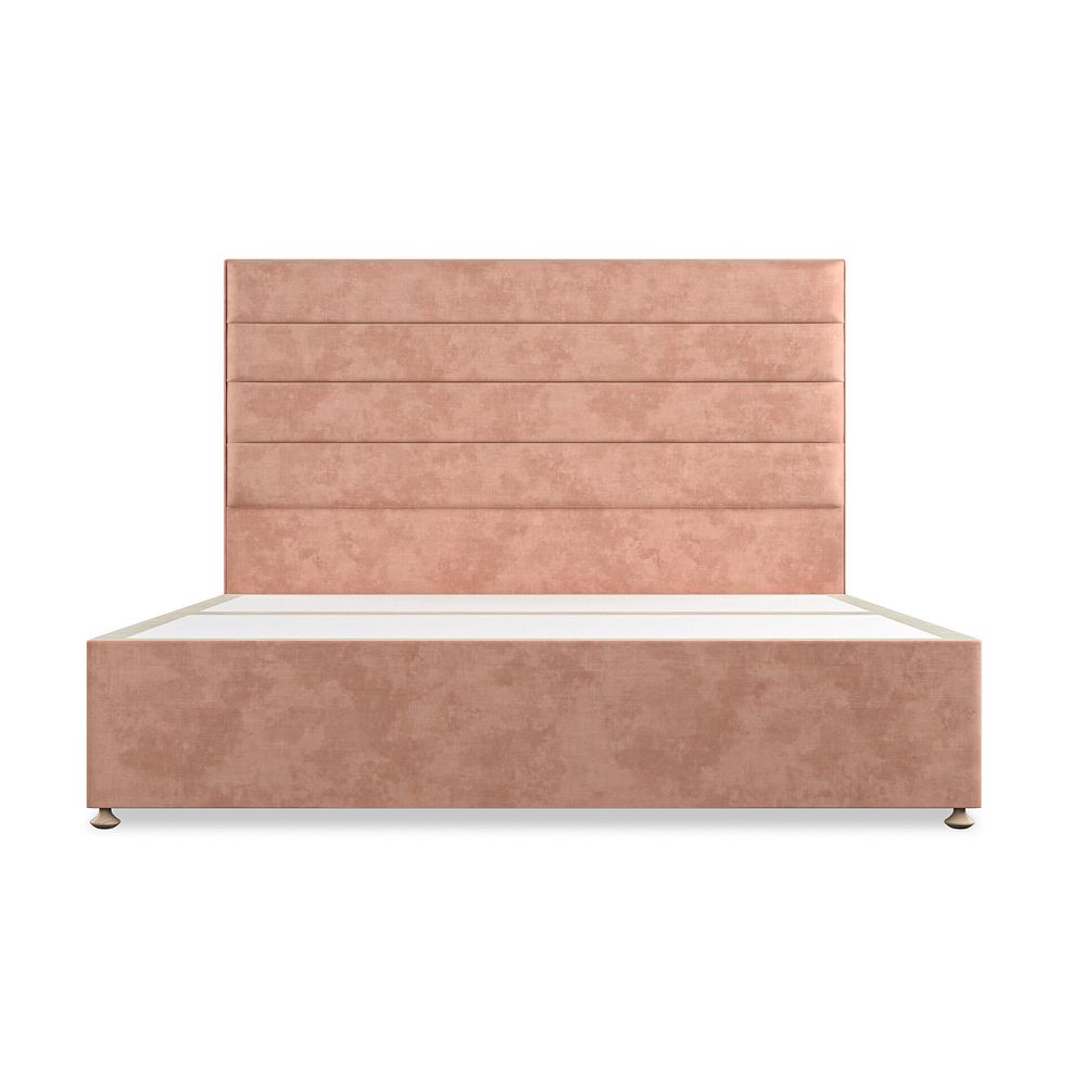 Penryn Super King-Size 2 Drawer Divan Bed in Heritage Velvet - Powder Pink 3