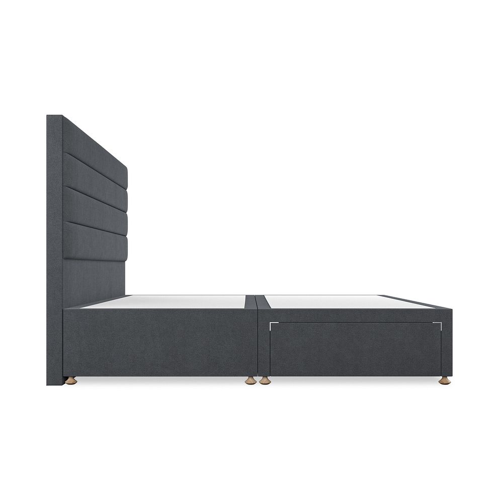 Penryn Super King-Size 2 Drawer Divan Bed in Venice Fabric - Anthracite 4