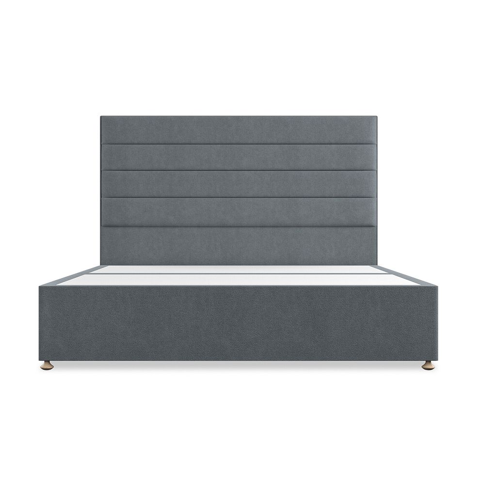 Penryn Super King-Size 2 Drawer Divan Bed in Venice Fabric - Graphite 3