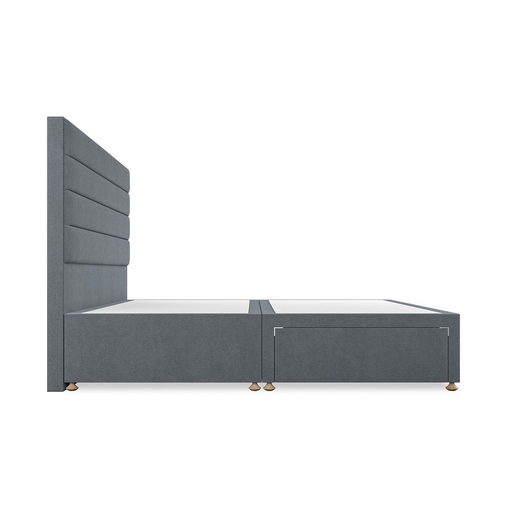 Penryn Super King-Size 2 Drawer Divan Bed in Venice Fabric - Graphite Thumbnail 4