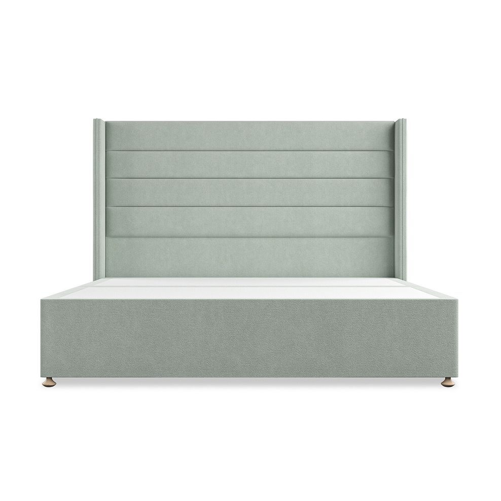 Penryn Super King-Size 2 Drawer Divan Bed with Winged Headboard in Venice Fabric - Duck Egg Thumbnail 3