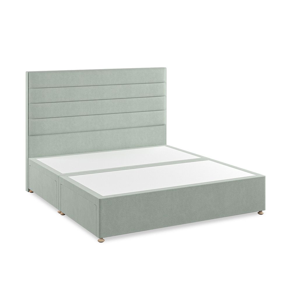 Penryn Super King-Size 4 Drawer Divan Bed in Venice Fabric - Duck Egg 2