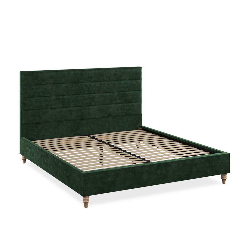 Penryn Super King-Size Bed in Heritage Velvet - Bottle Green 5