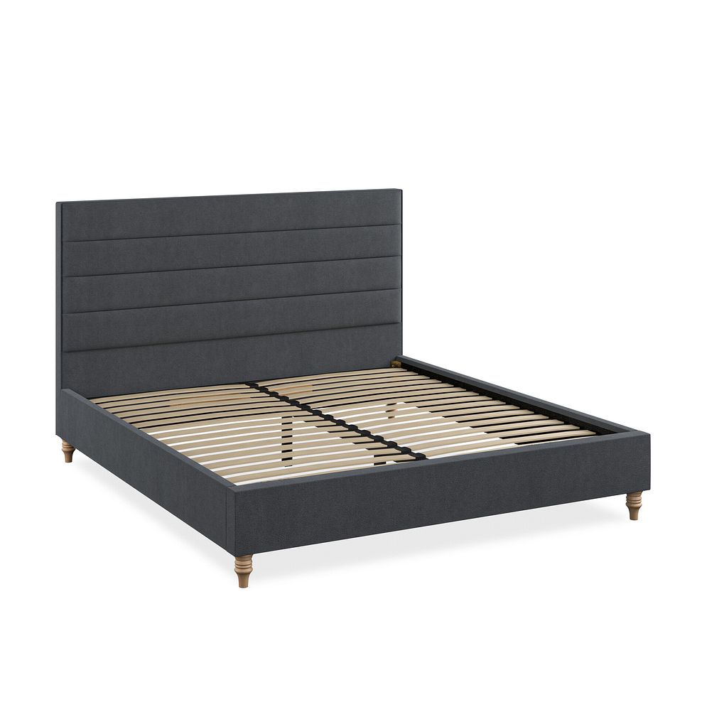 Penryn Super King-Size Bed in Venice Fabric - Anthracite 2