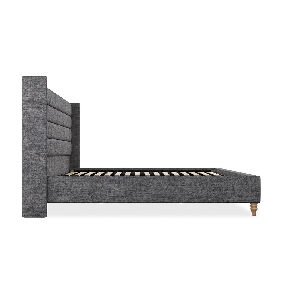 Penryn Super King-Size Bed with Winged Headboard in Brooklyn Fabric - Asteroid Grey 4
