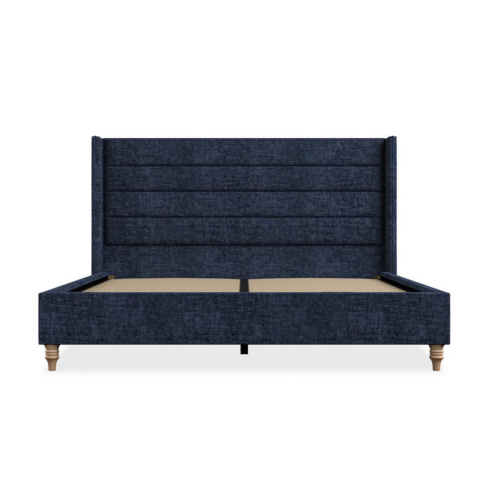 Penryn Super King-Size Bed with Winged Headboard in Brooklyn Fabric - Hummingbird Blue 3
