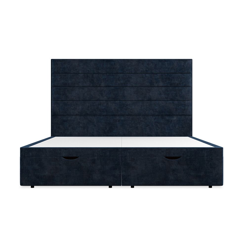 Penryn Super King-Size Storage Ottoman Bed in Heritage Velvet - Royal Blue 4