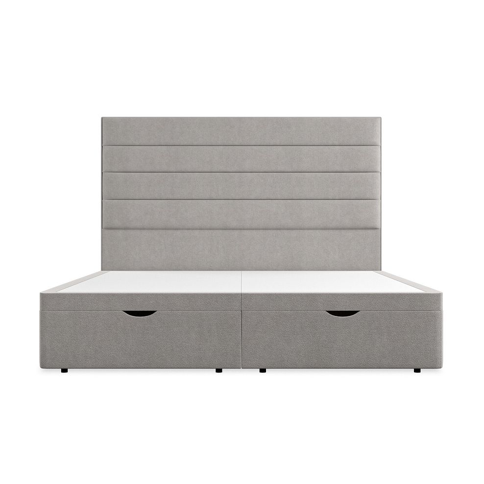 Penryn Super King-Size Storage Ottoman Bed in Venice Fabric - Grey 4
