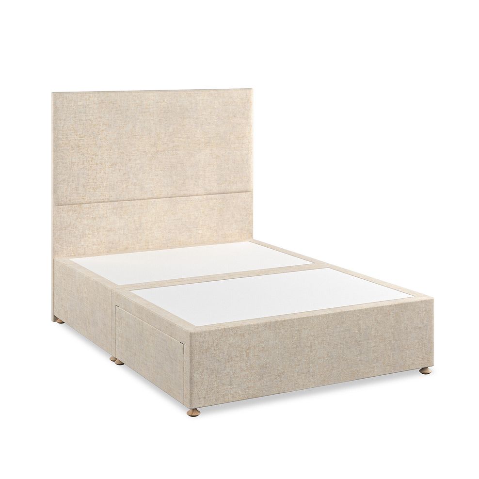 Penzance Double 2 Drawer Divan Bed in Brooklyn Fabric - Eggshell 2