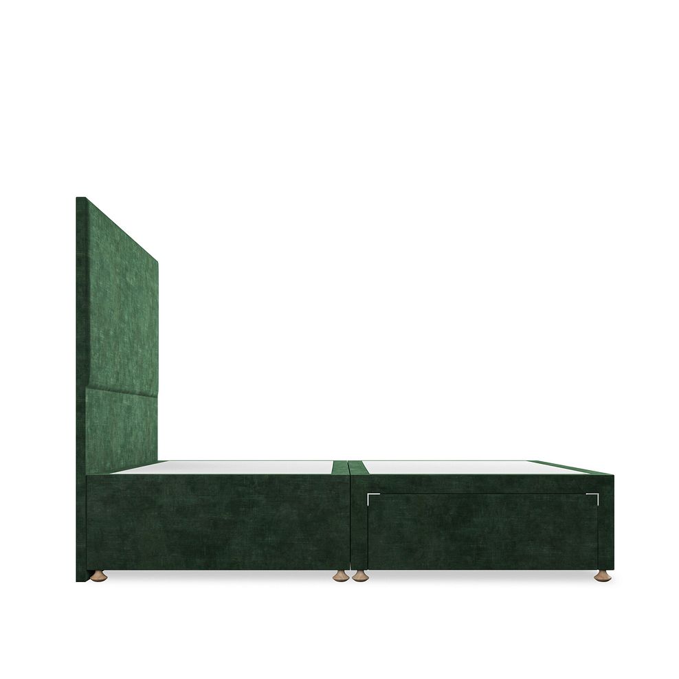 Penzance Double 2 Drawer Divan Bed in Heritage Velvet - Bottle Green 4